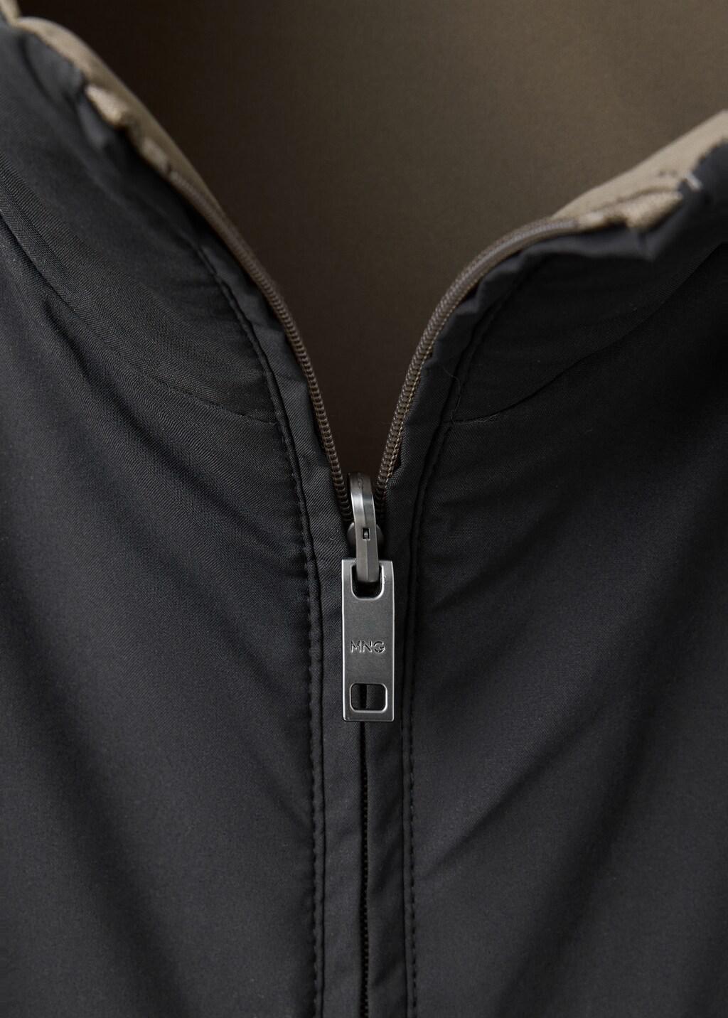 Black Reversible Water-Repellent Gilet, Black, large image number 3