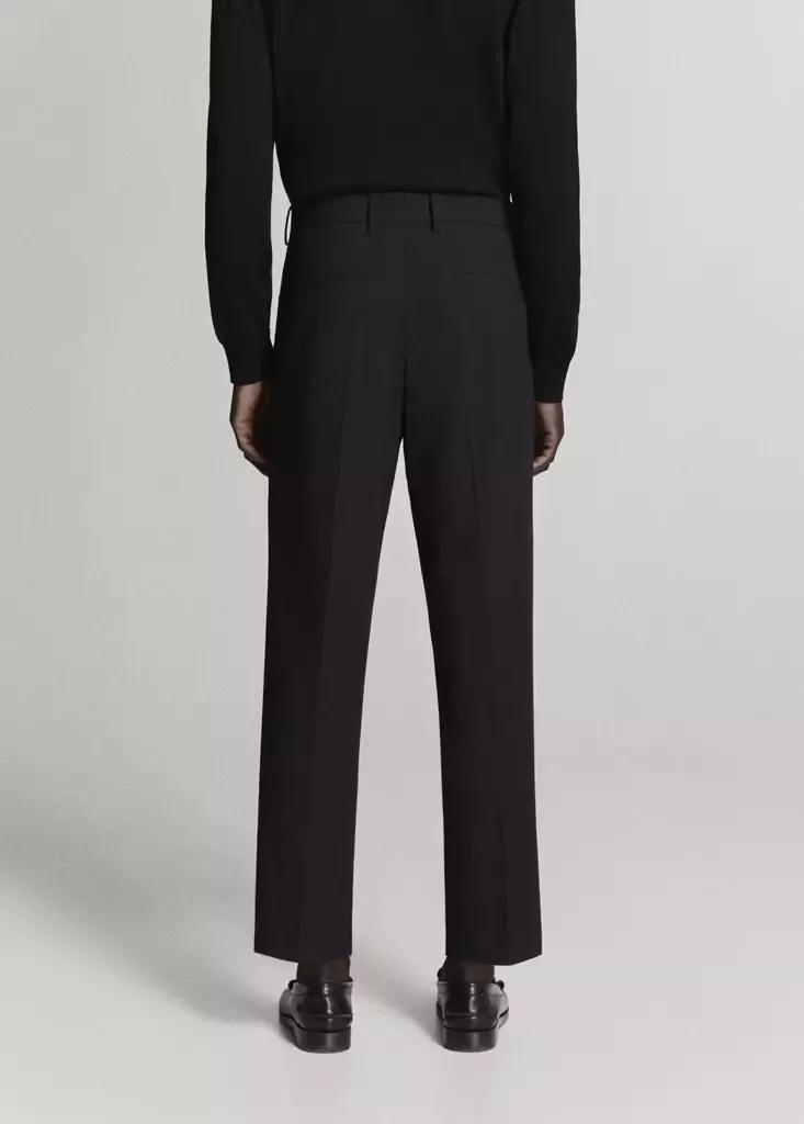Black Boston Regular-Fit Suit Trousers, Black, large image number 2