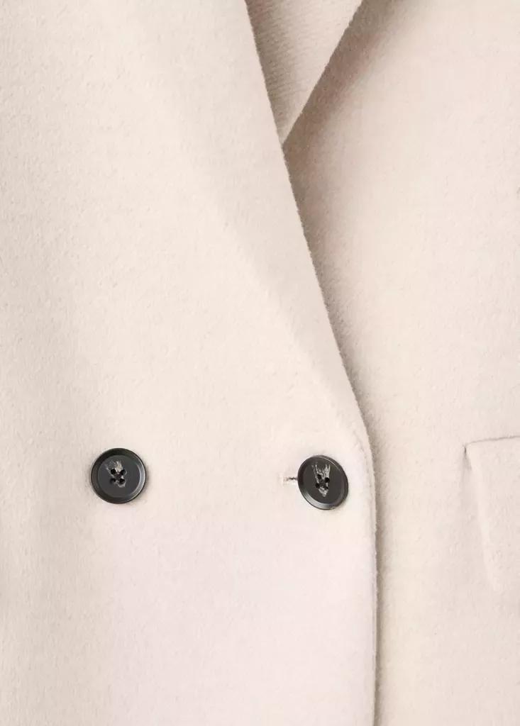 Grey Double-Breasted Wool Coat, Light Pastel Grey, large image number 6