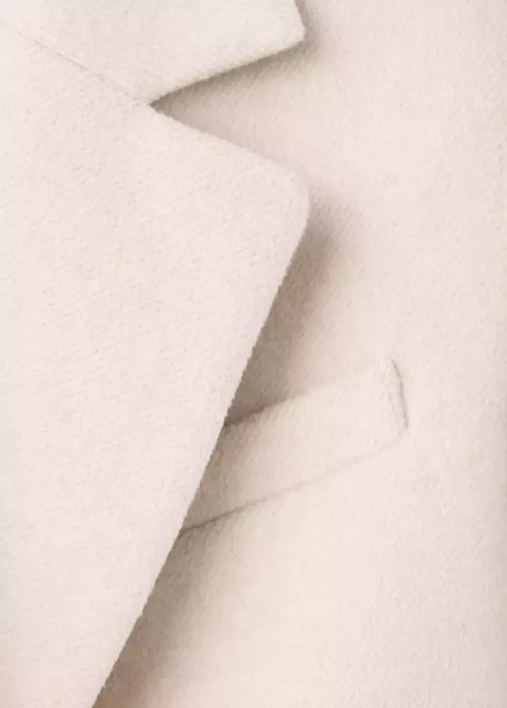 Grey Double-Breasted Wool Coat, Light Pastel Grey, large image number 7
