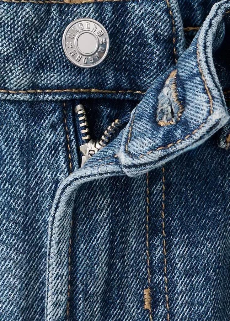 Blue High Waist Straight Jeans, Open Blue, large image number 5