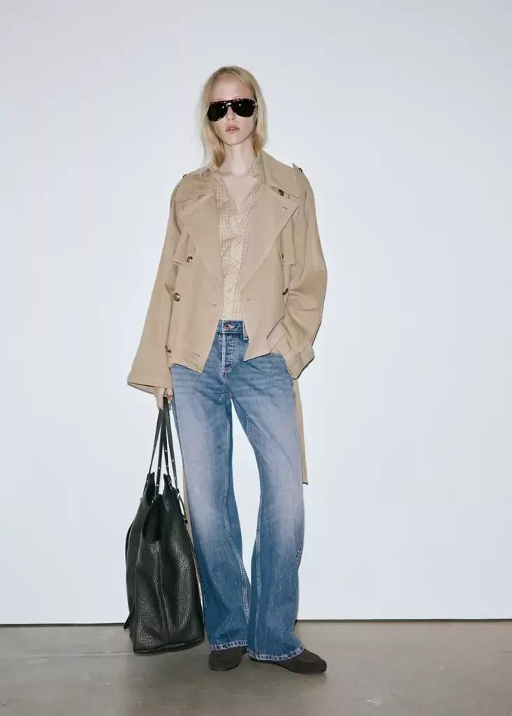 Blue Straight Low-Waist Jeans, Open Blue, medium