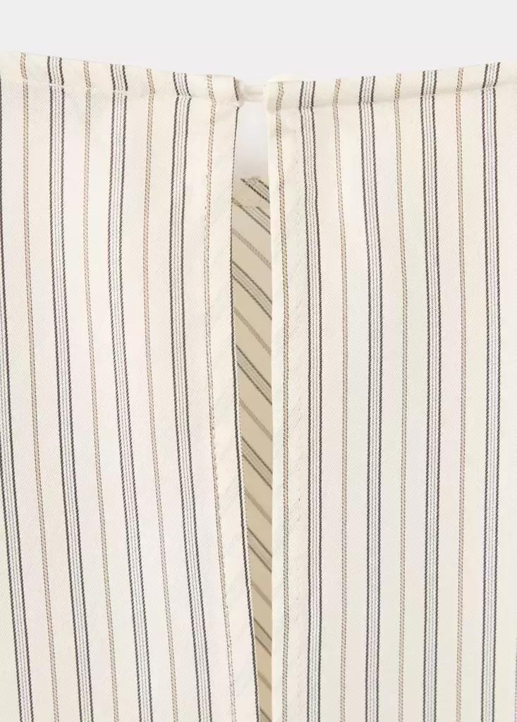 Beige Blouse With Tie At The Waist, Light Beige, large image number 7
