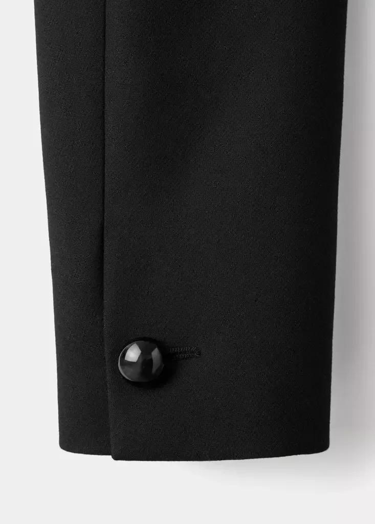 Black Jacket With Stand-Up Collar And Toggle Fastenings, , large image number 7