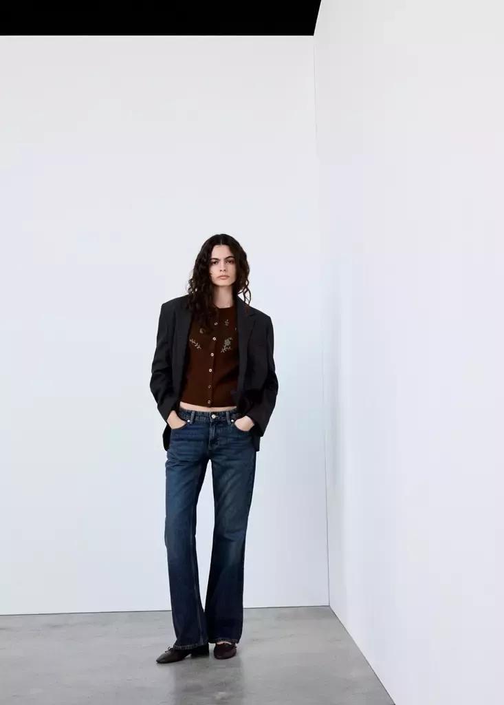 Brown Embroidered Beaded Knit Cardigan, Brown, large image number 0