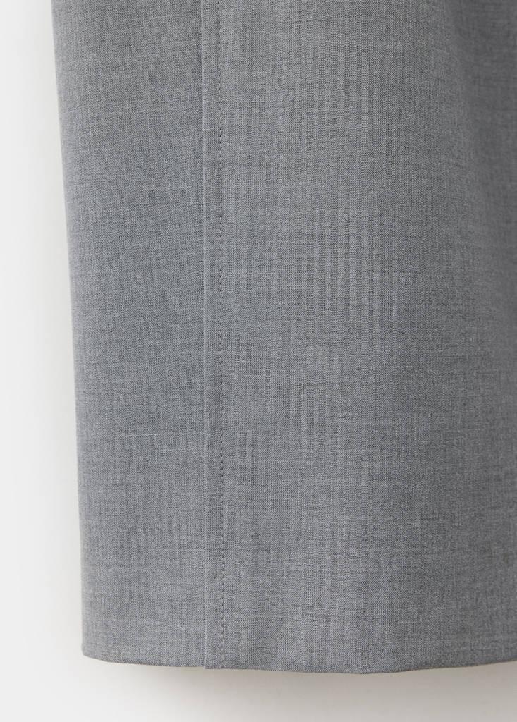 Grey Straight-Leg Trousers With Seam Detail, Grey, large image number 6
