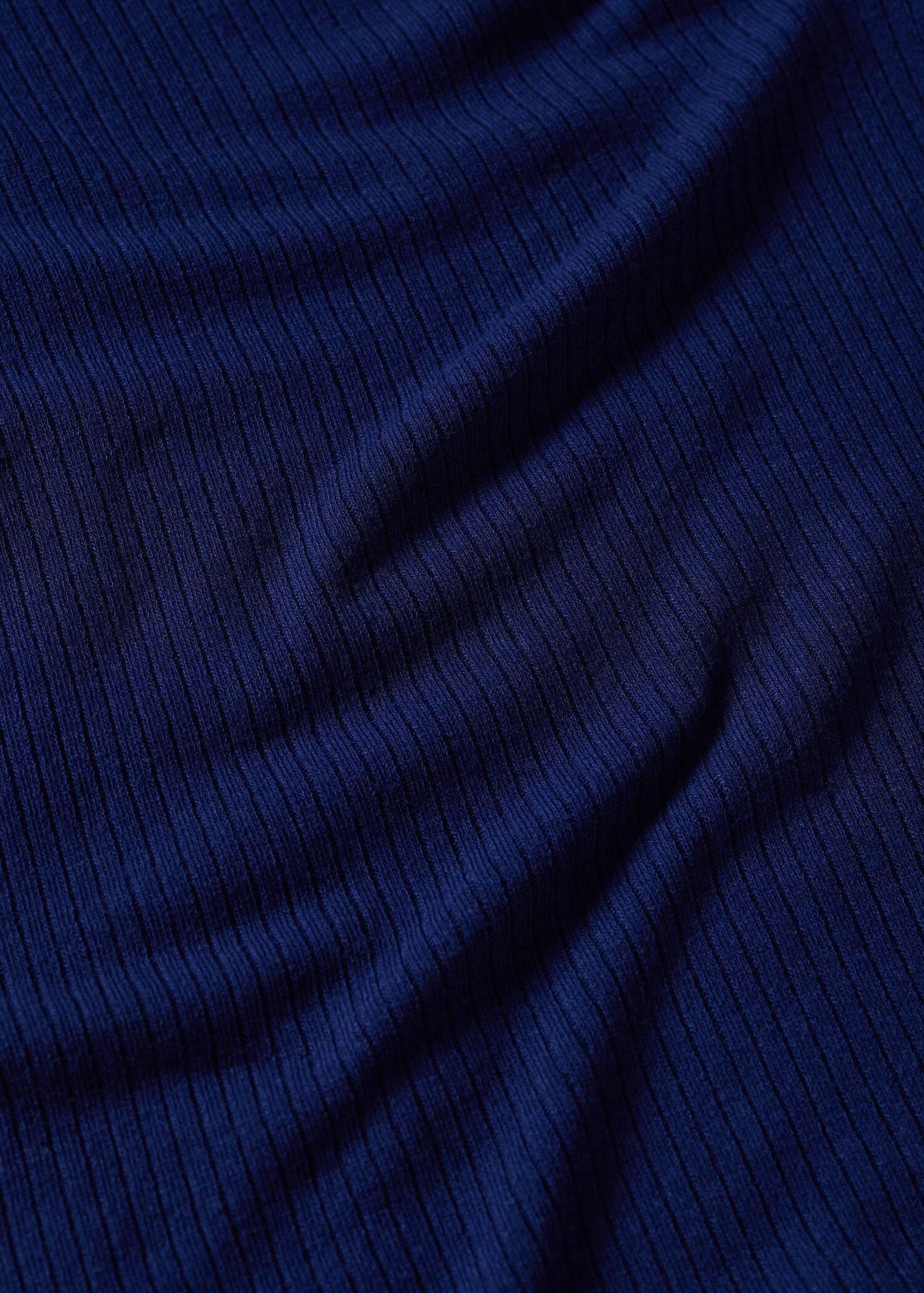Navy Ribbed Long-Sleeved T-Shirt, , large image number 7