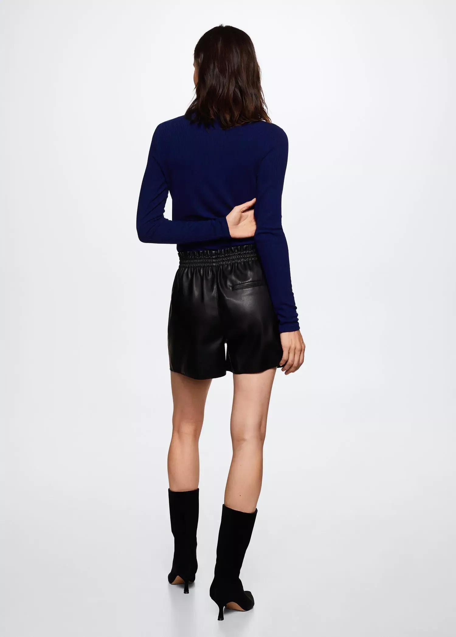 Navy Ribbed Long-Sleeved T-Shirt, , large image number 8