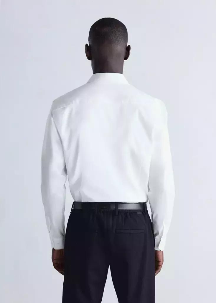 White Non-Iron Cotton Shirt, White, medium