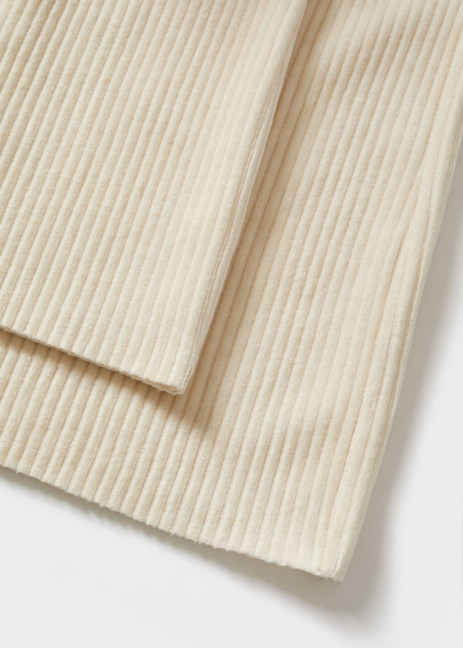 Beige Corduroy Trousers With Elastic Waist, , large image number 7