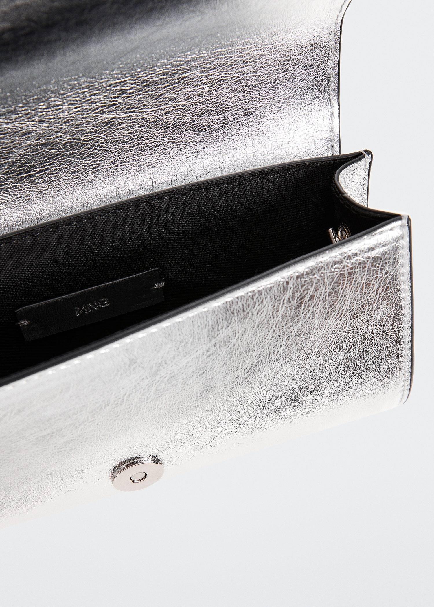 Silver Quilted Chain Handle Bag, , large image number 3