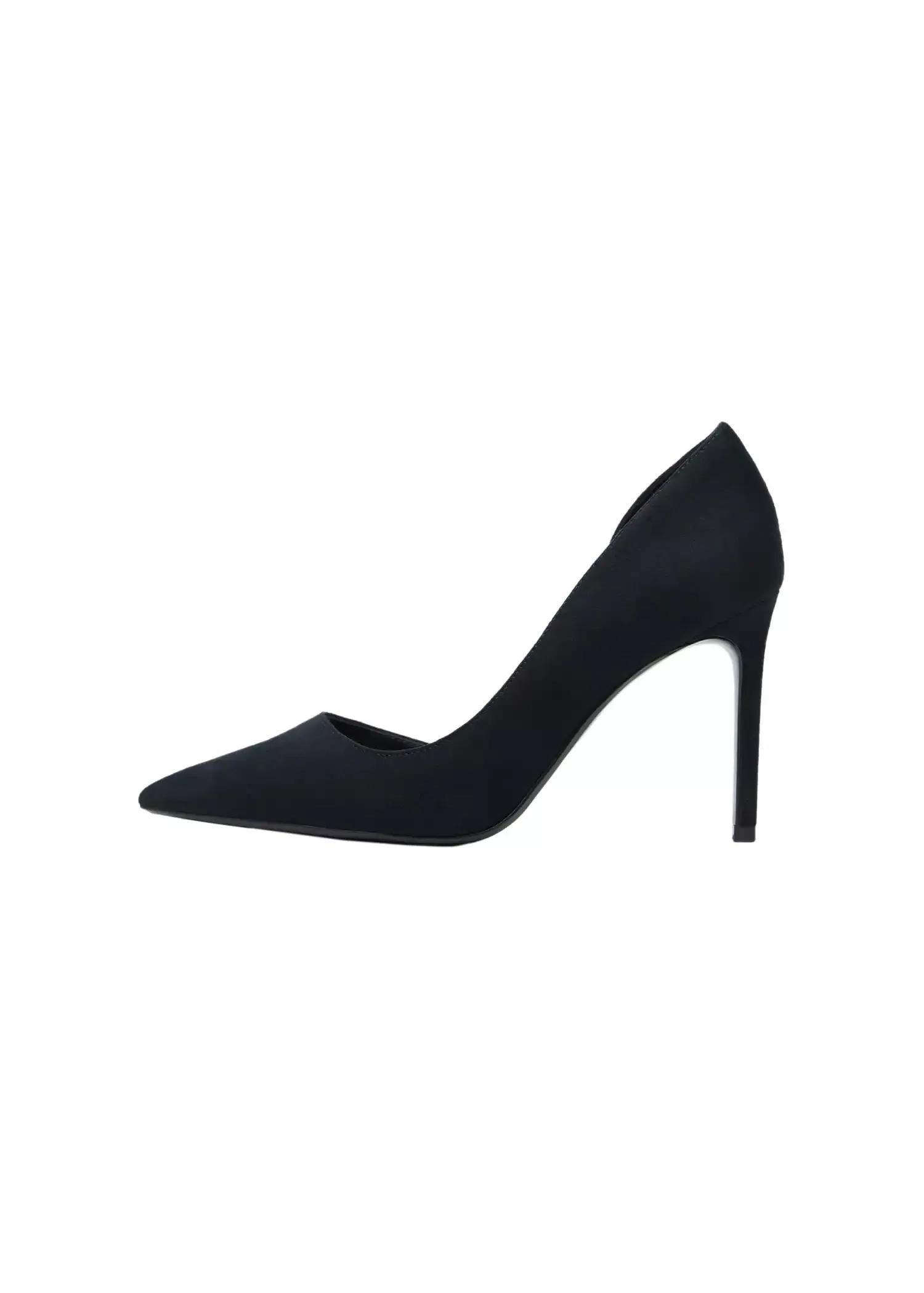 black Asymmetric stiletto shoes, , large image number 0