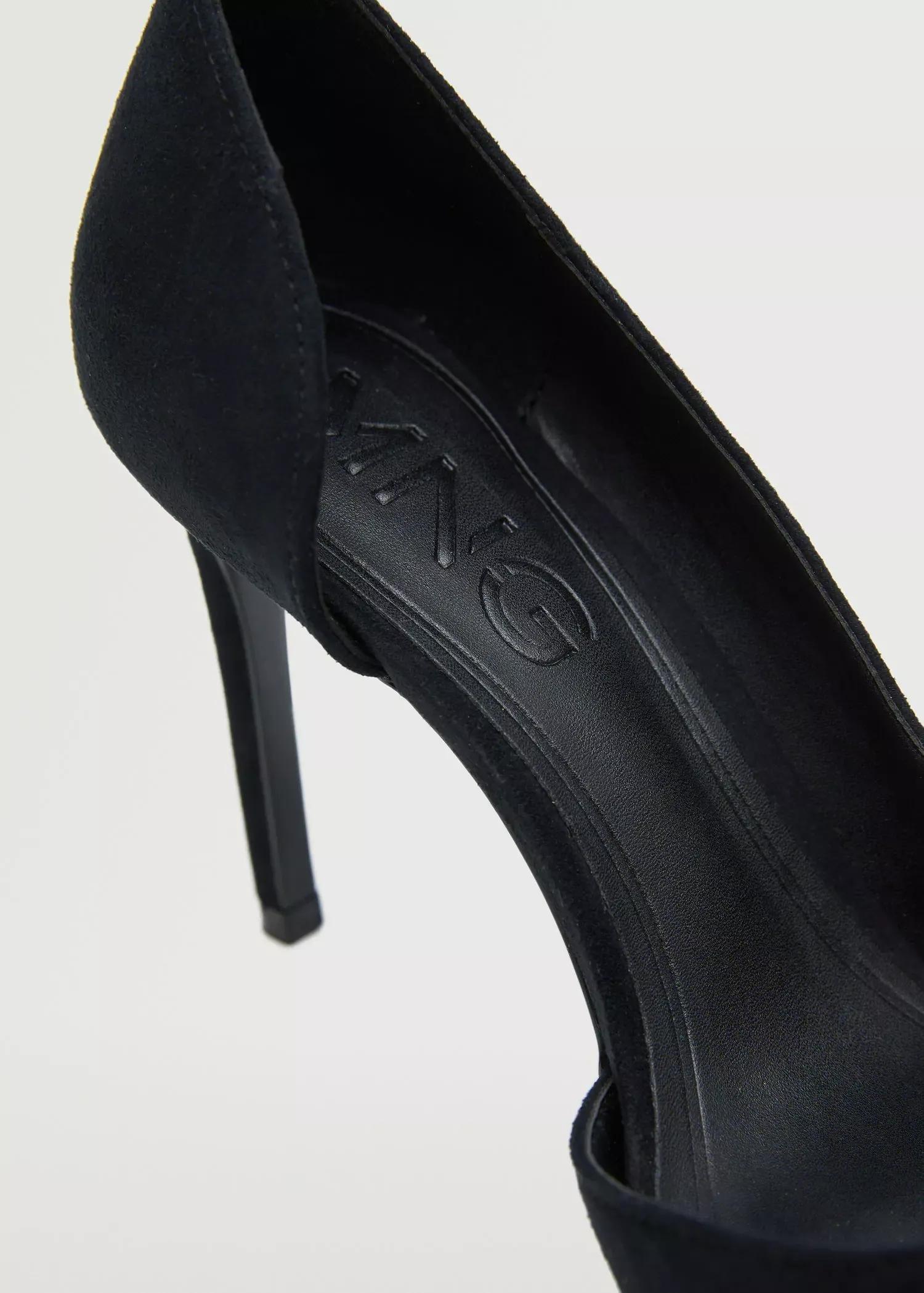 black Asymmetric stiletto shoes, , large image number 3