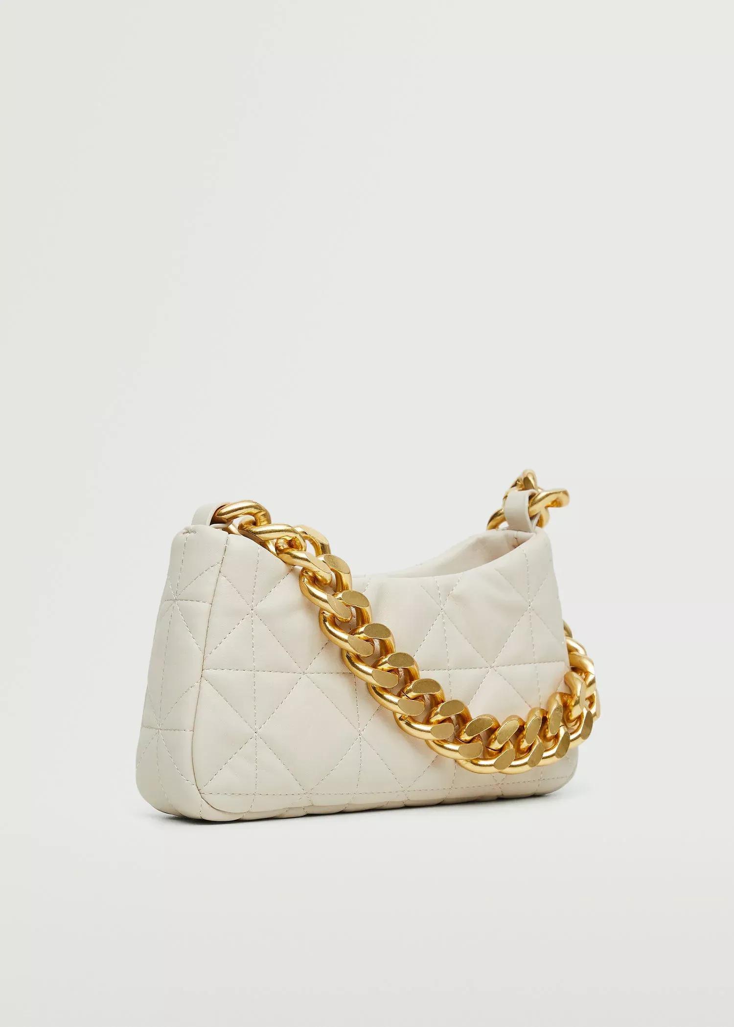 natural white Quilted chain bag, , large image number 1