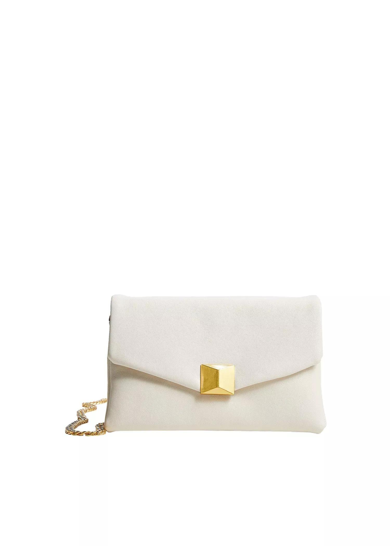 natural white Flap chain bag, , large image number 0