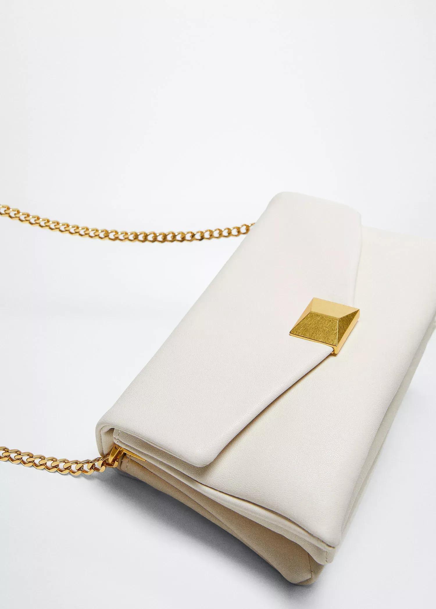 natural white Flap chain bag, , large image number 1