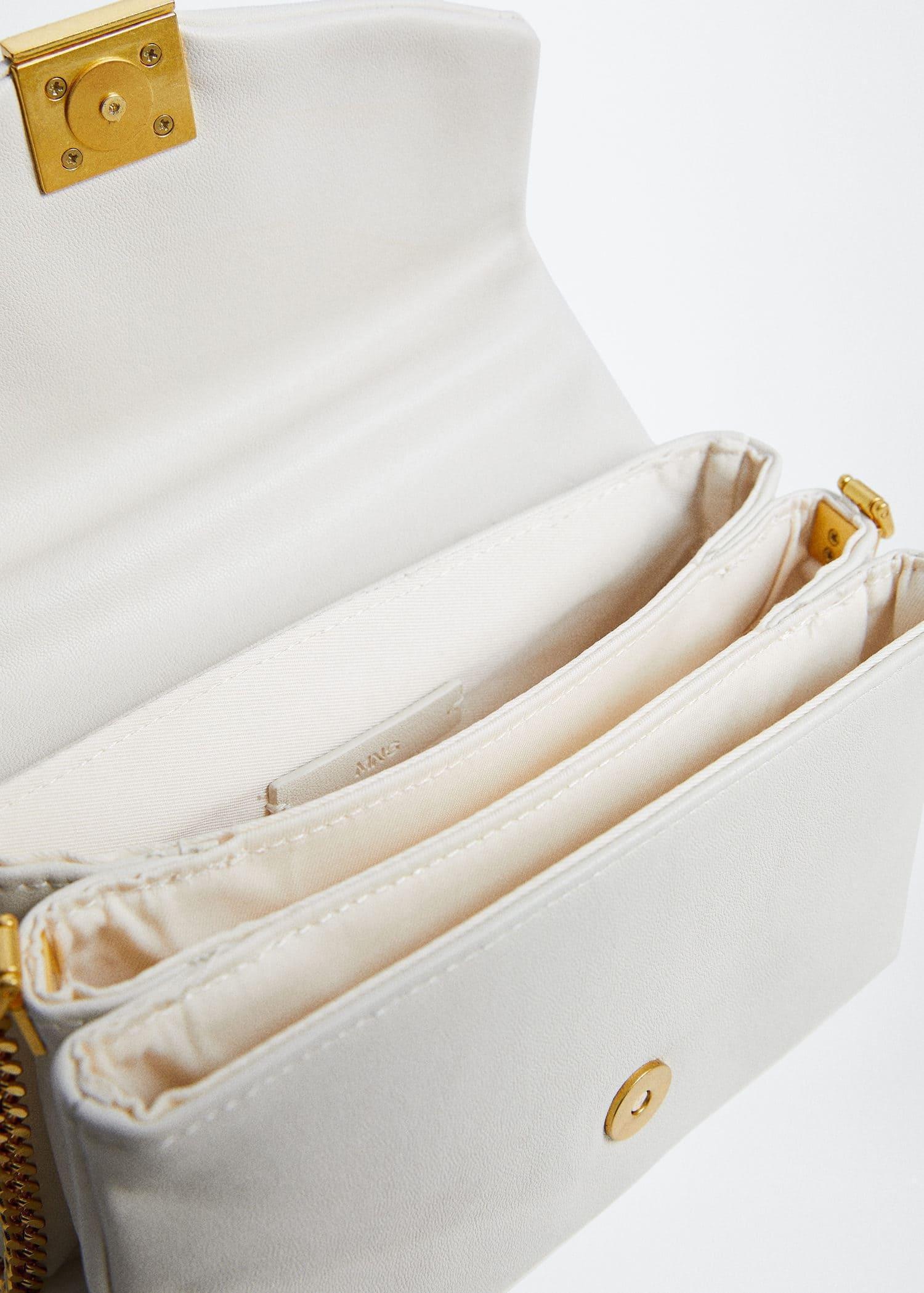 natural white Flap chain bag, , large image number 3