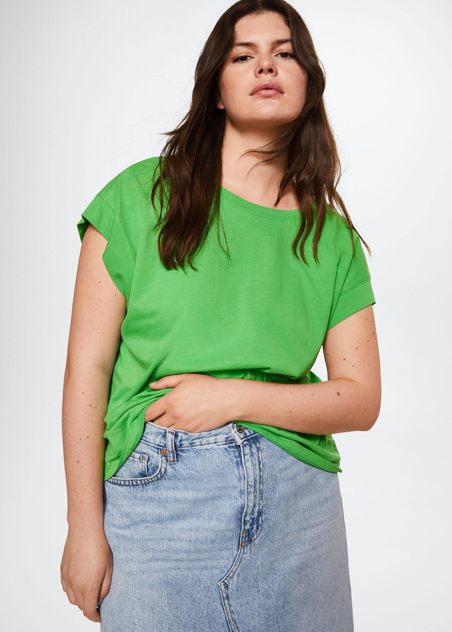 green Scoop back T-shirt, , large image number 0