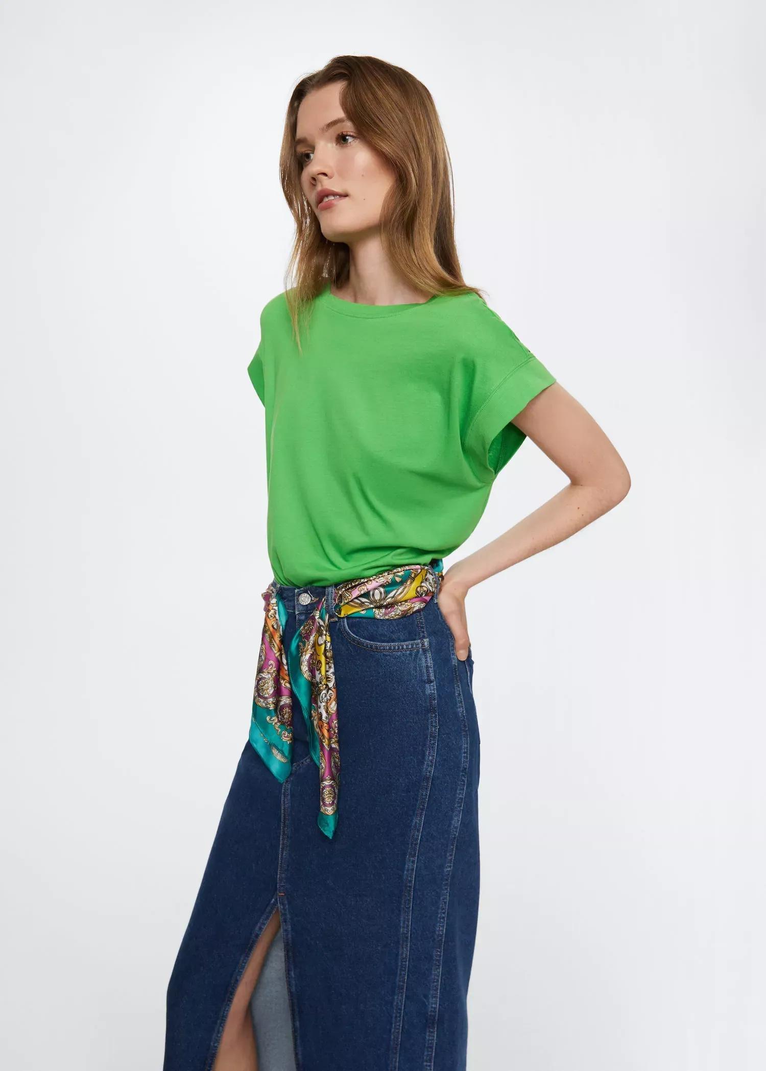 green Scoop back T-shirt, , large image number 3