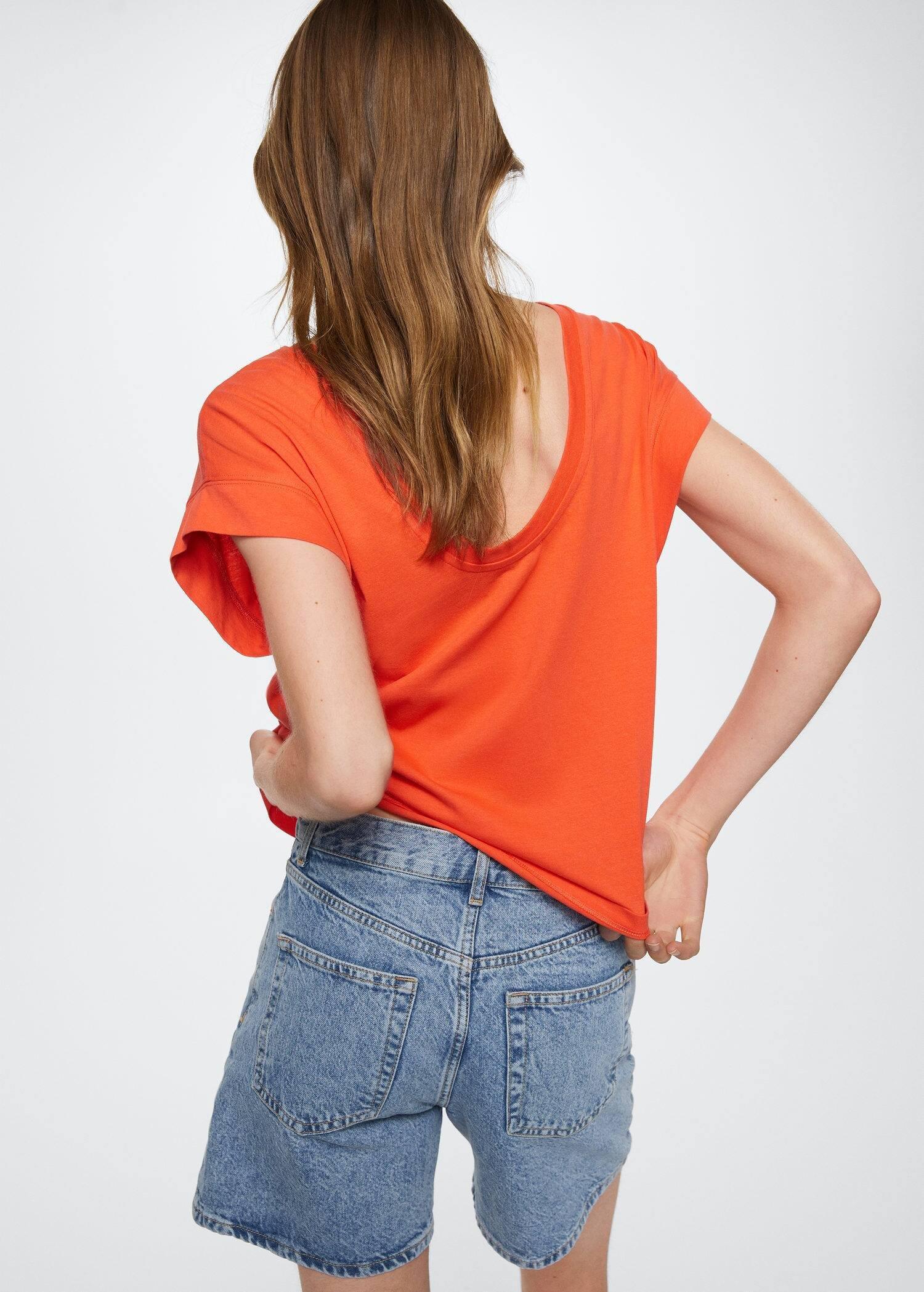 red Scoop back T-shirt, , large image number 6