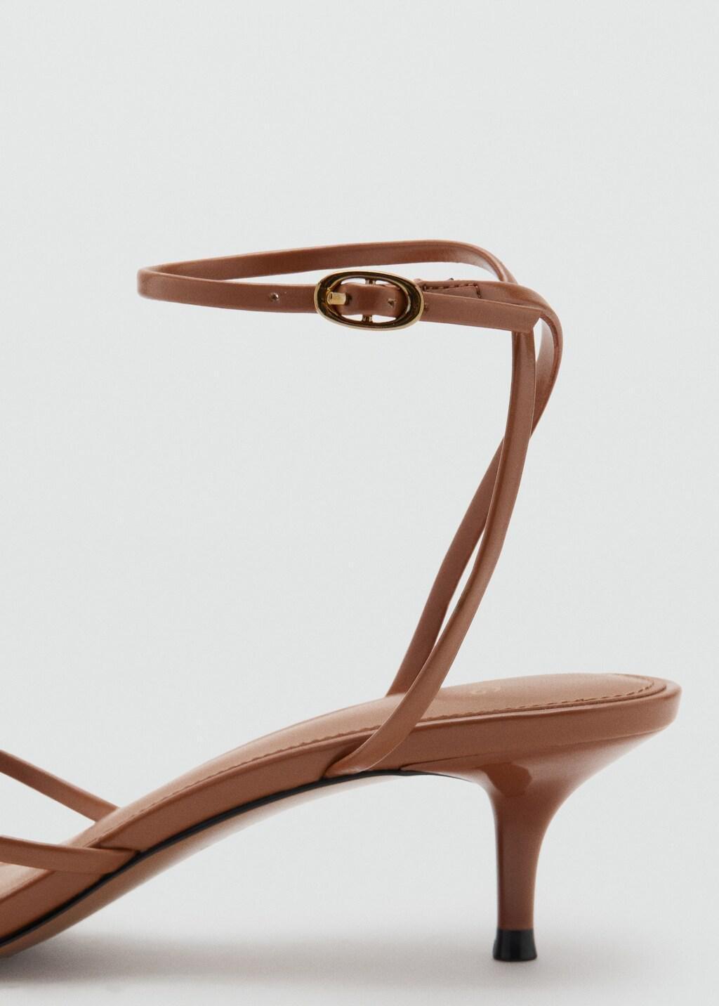 Brown Strappy Heeled Sandals, Medium Brown, large image number 1