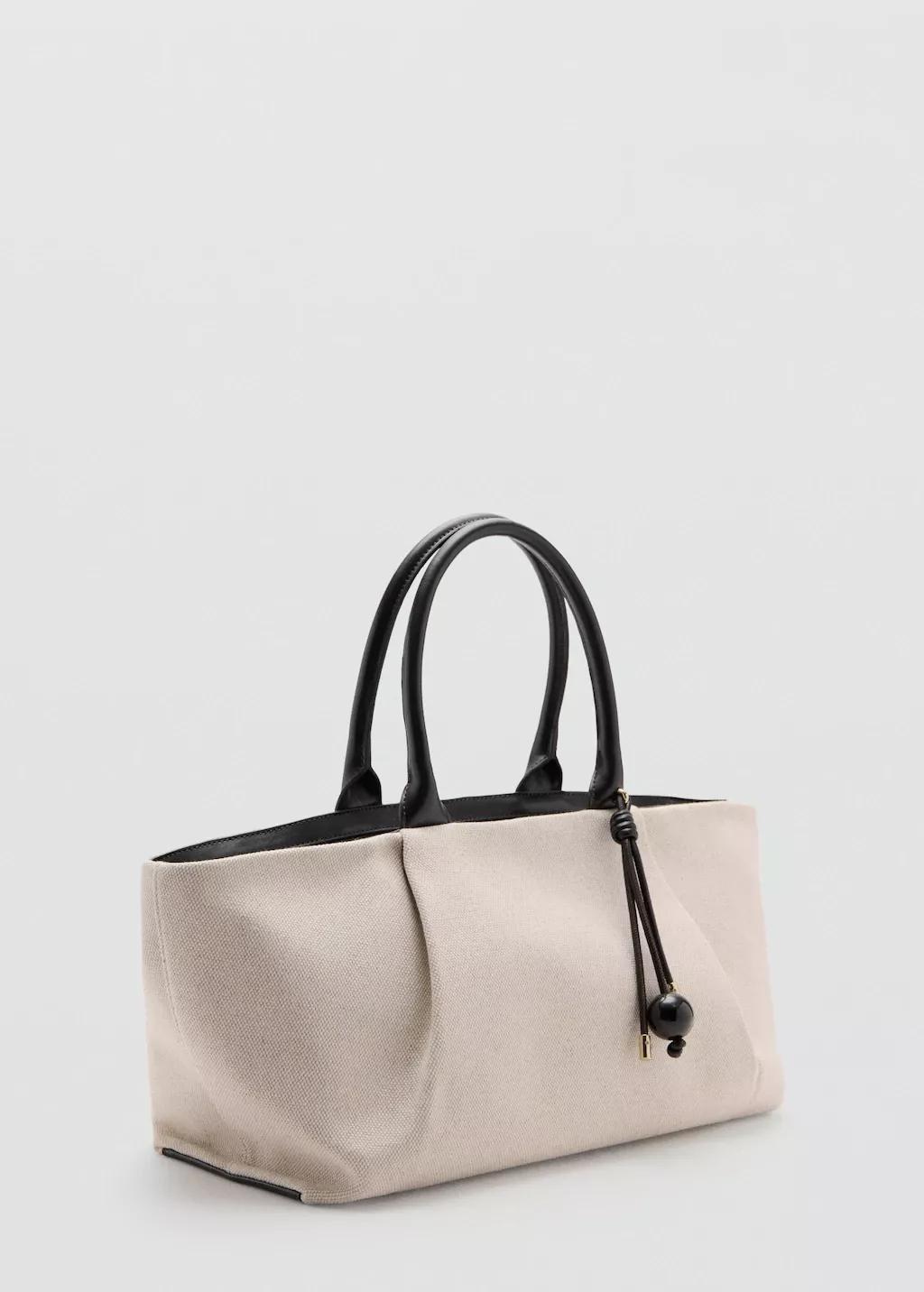 Black Canvas Tote Bag, 0201_99, large image number 1