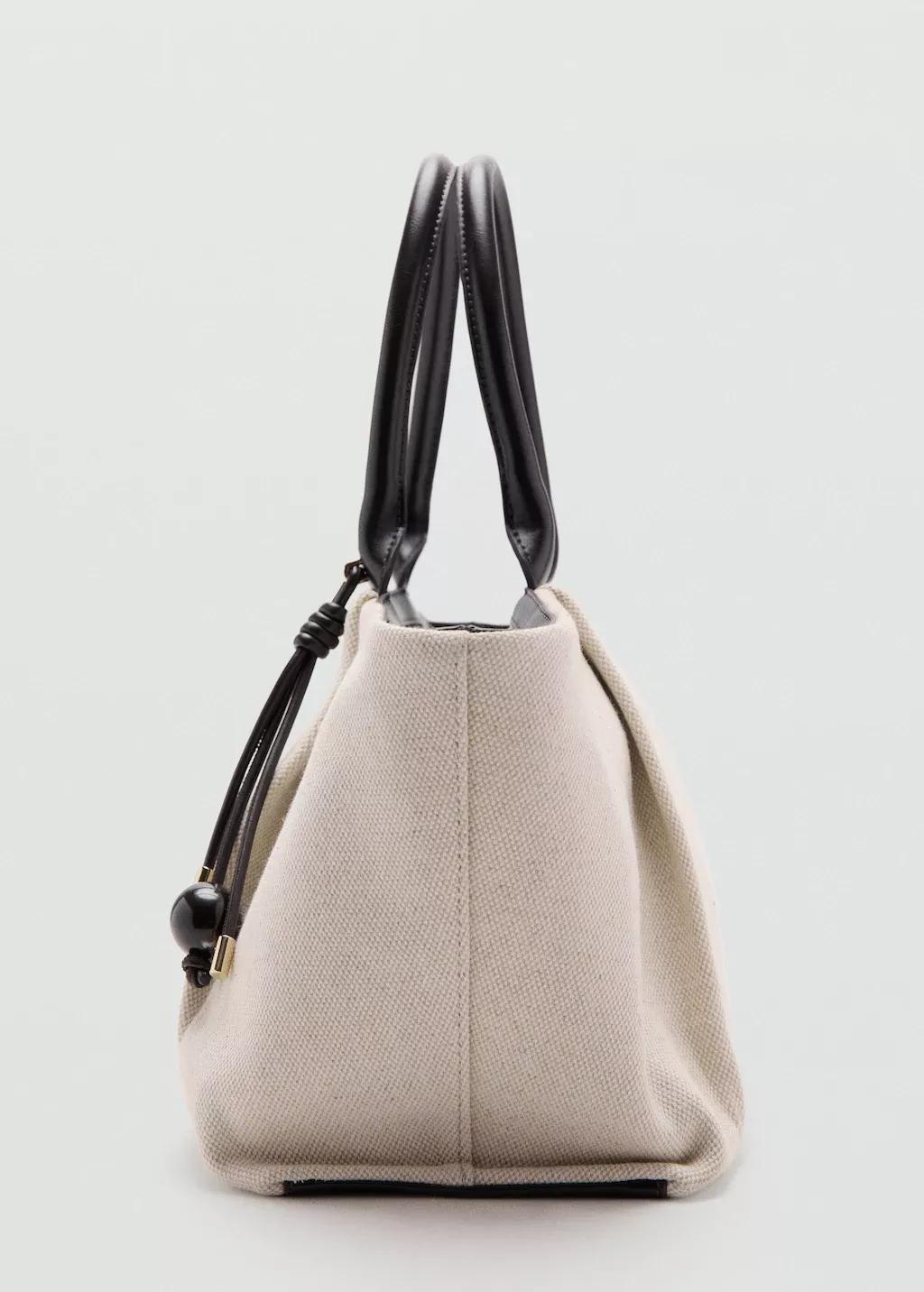 Black Canvas Tote Bag, 0201_99, large image number 2