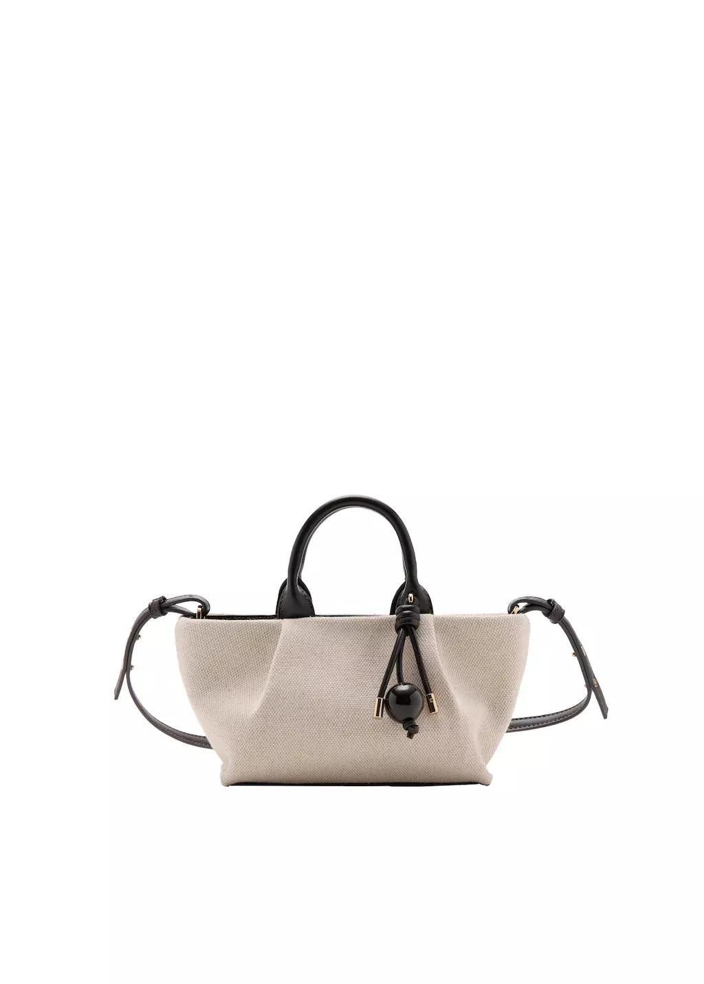 Black Small Canvas Handbag, 0201_99, large image number 3