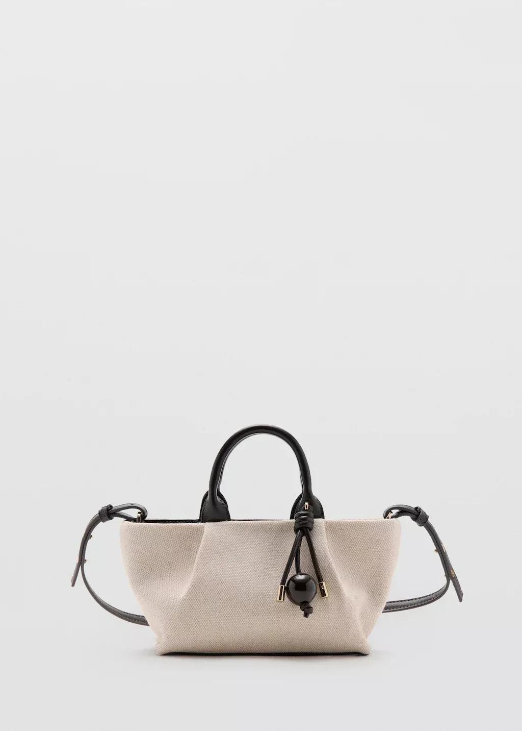 Black Small Canvas Handbag, 0201_99, large image number 4