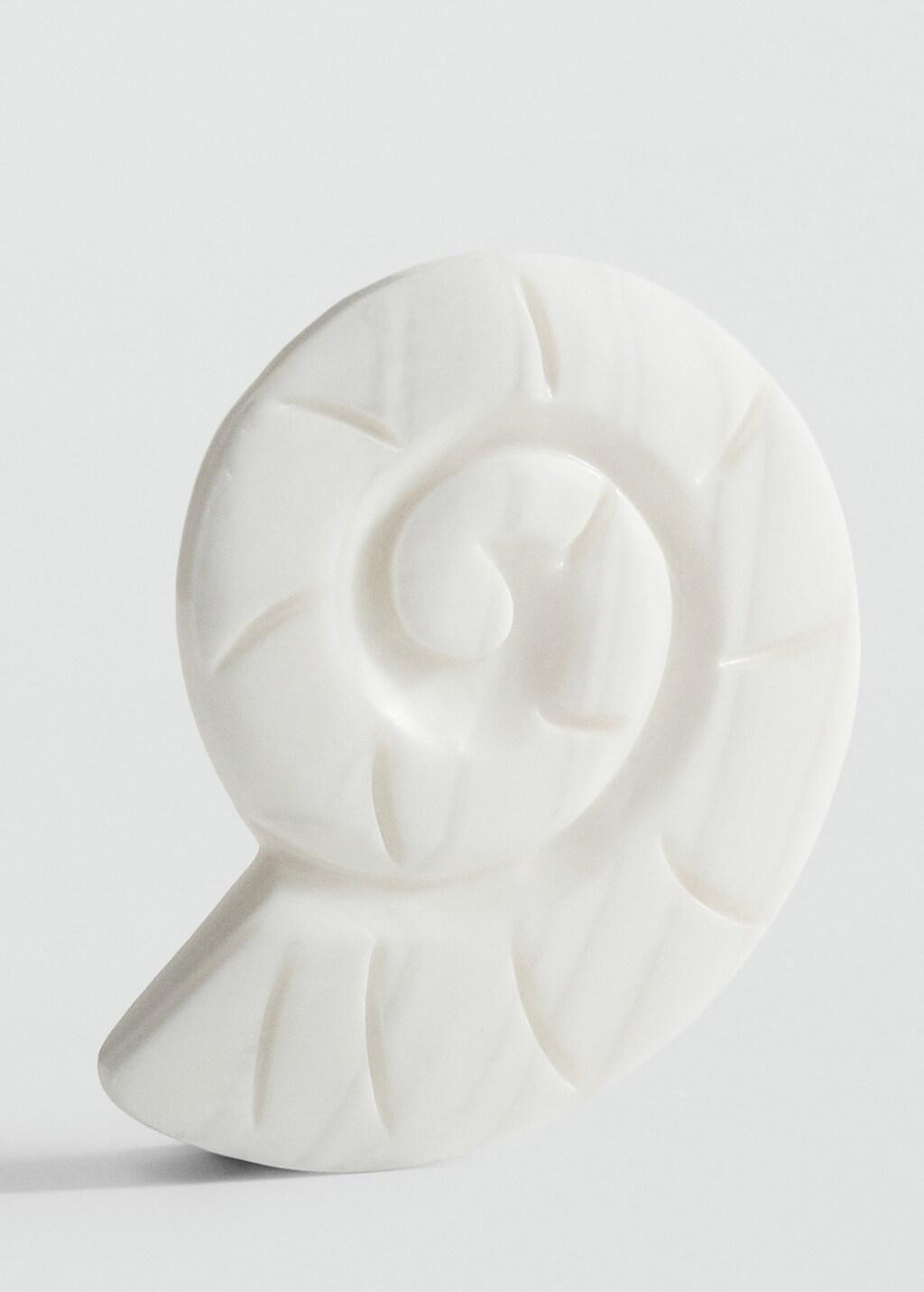 White Natural Shell Earrings, White, large image number 2