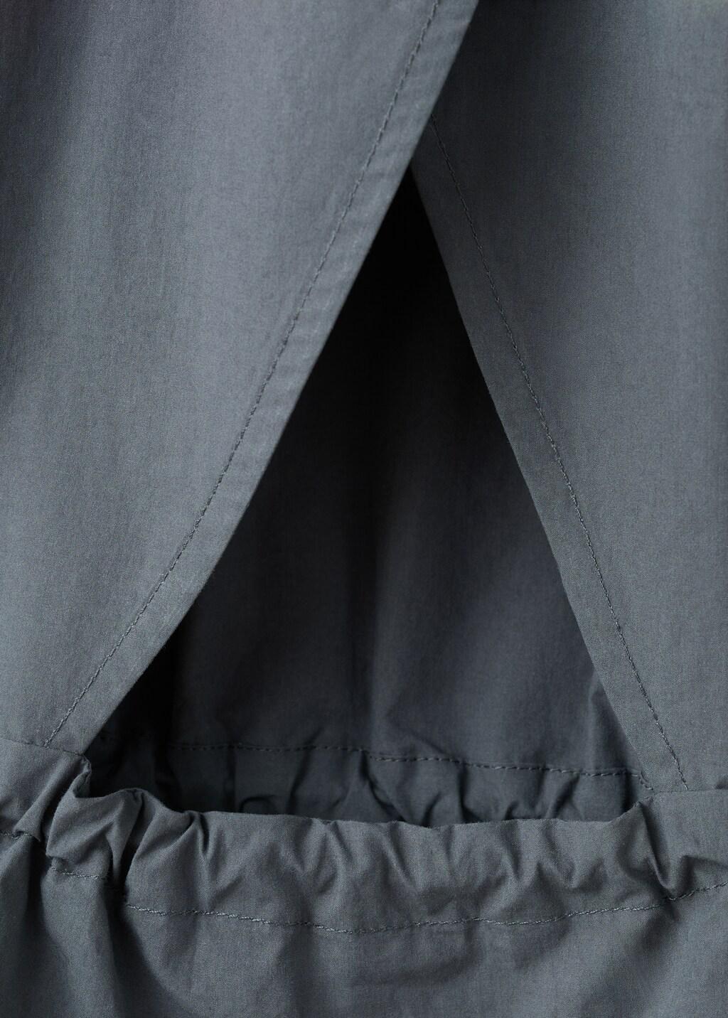 Grey Halter Blouse With Gathered Sides, Kids Girls, Charcoal, large image number 3