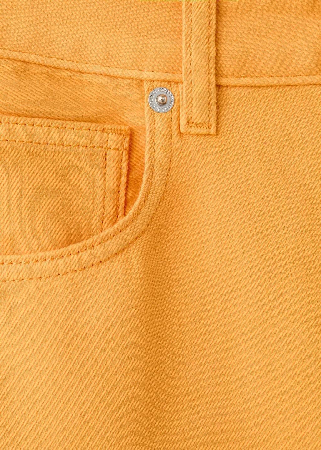 Orange Straight Low-Waist Jeans, Light-Pastel Orange, large image number 5