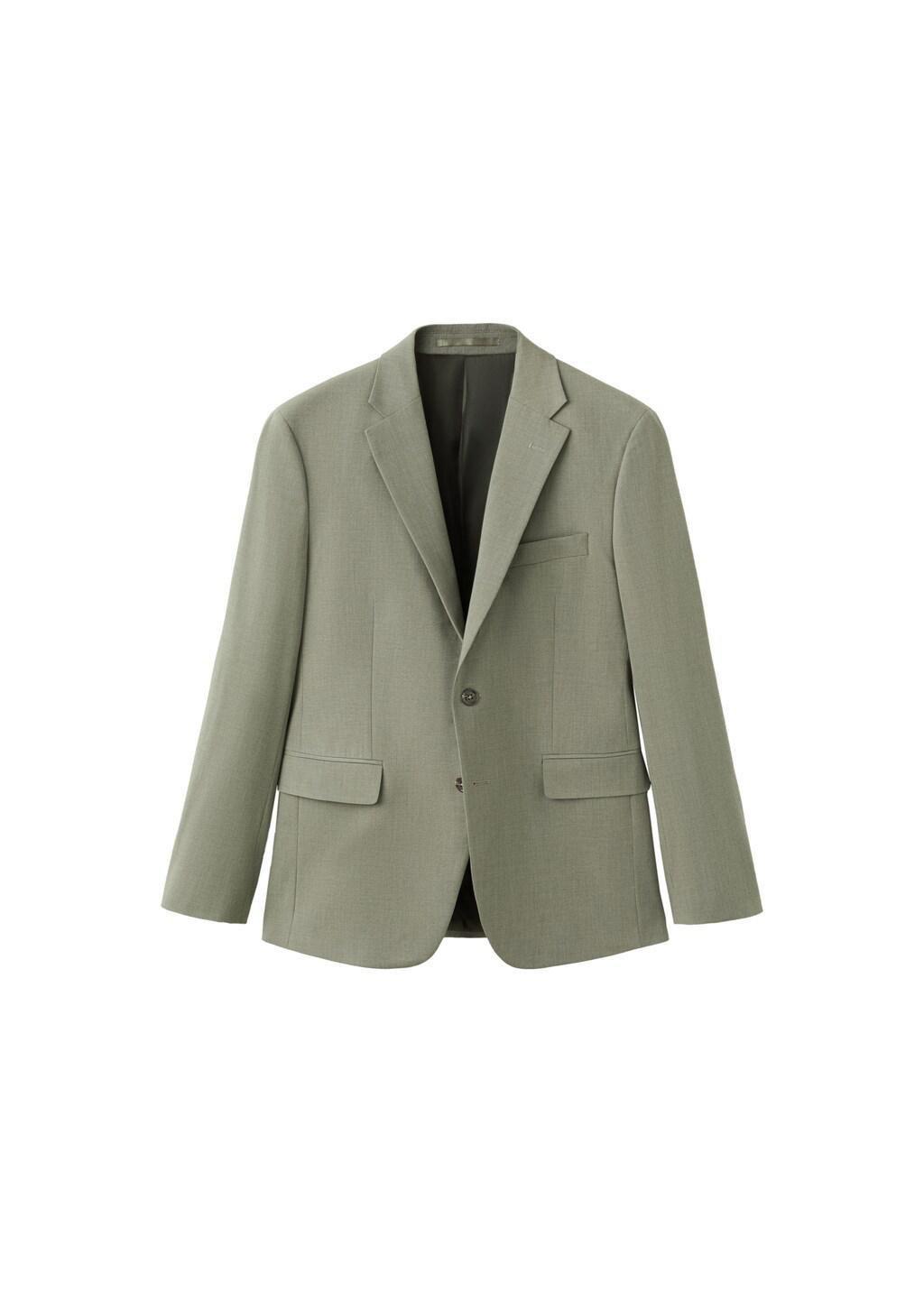Green Milan Slim-Fit Suit Jacket, Green, large image number 6