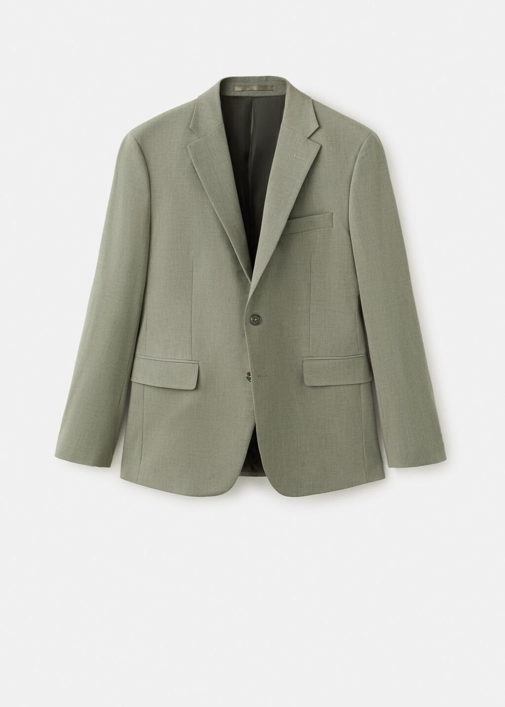 Green Milan Slim-Fit Suit Jacket, Green, large image number 7