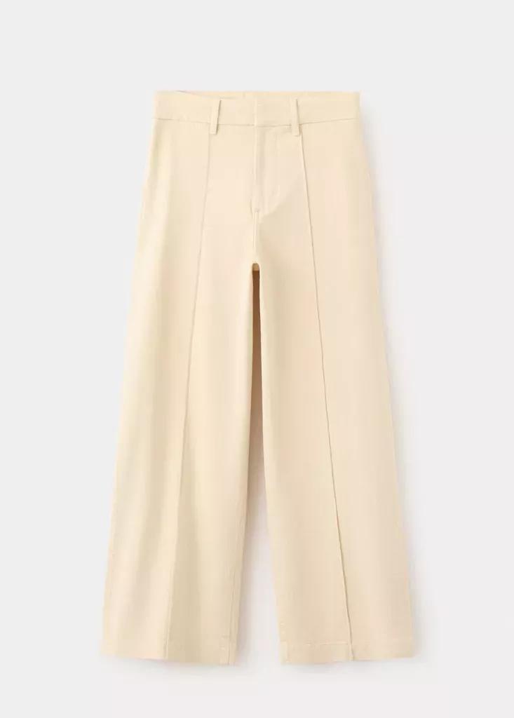 YELLOW High-waisted wide leg jeans with stitching, Yellow, large image number 9