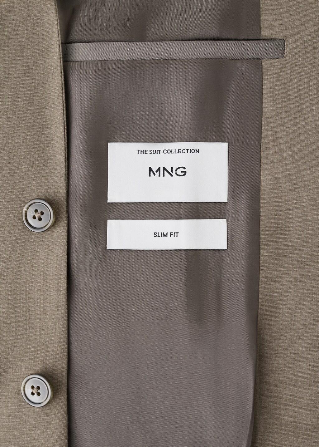 Brown Milan Slim-Fit Suit Jacket, Medium Brown, large image number 5