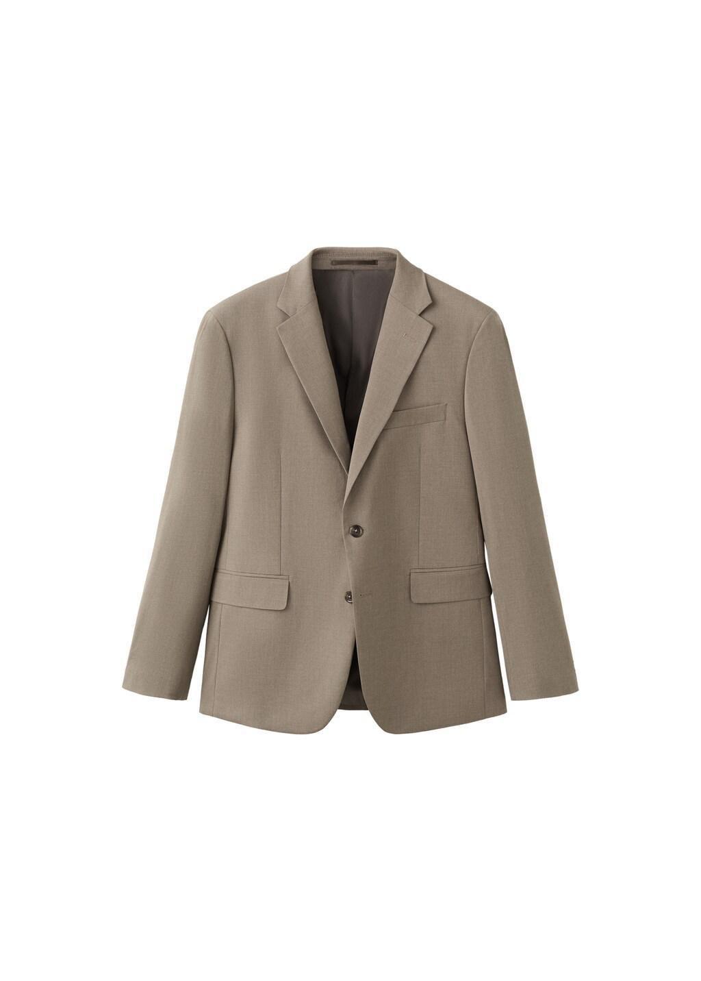 Brown Milan Slim-Fit Suit Jacket, Medium Brown, large image number 6