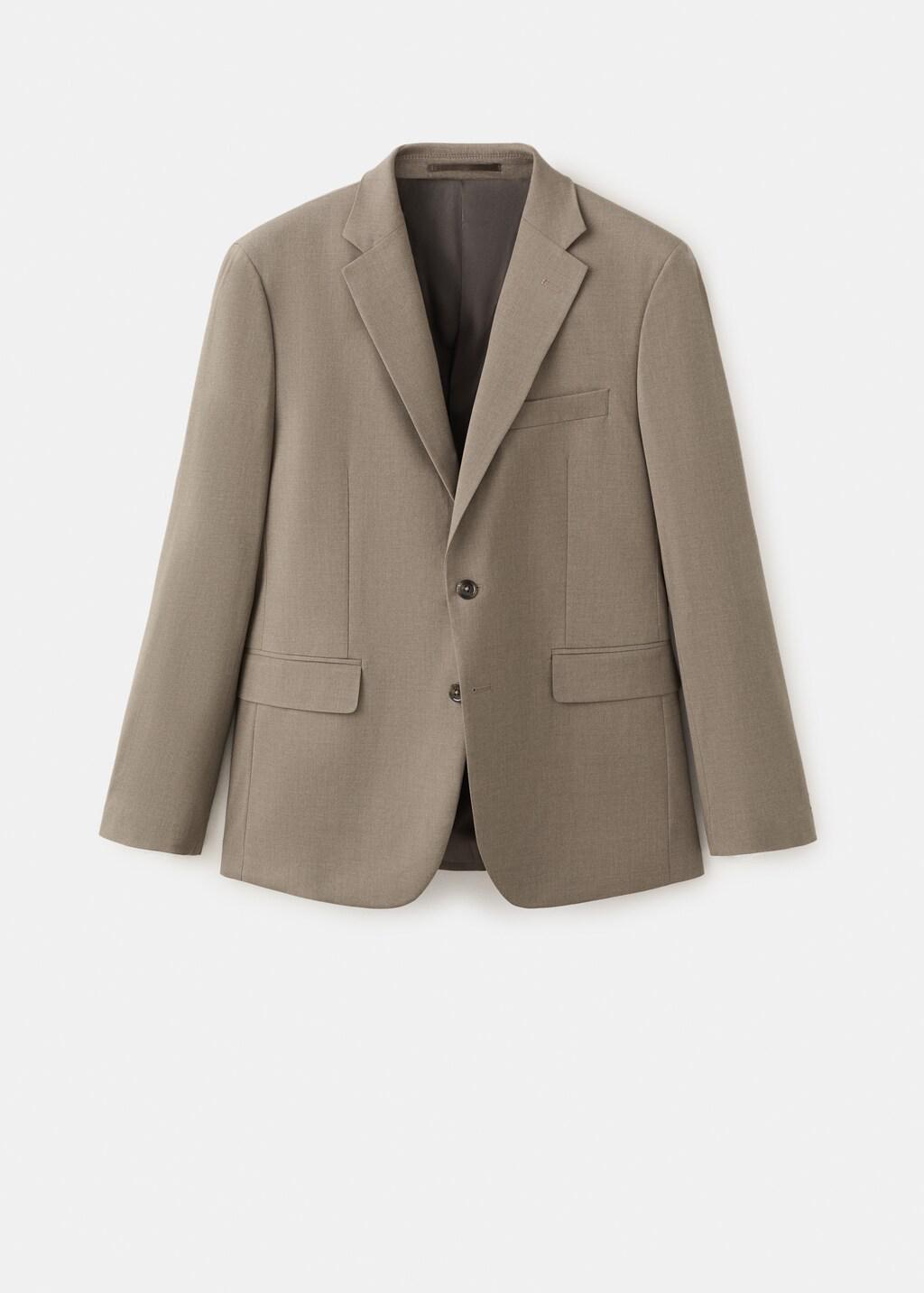 Brown Milan Slim-Fit Suit Jacket, Medium Brown, large image number 7
