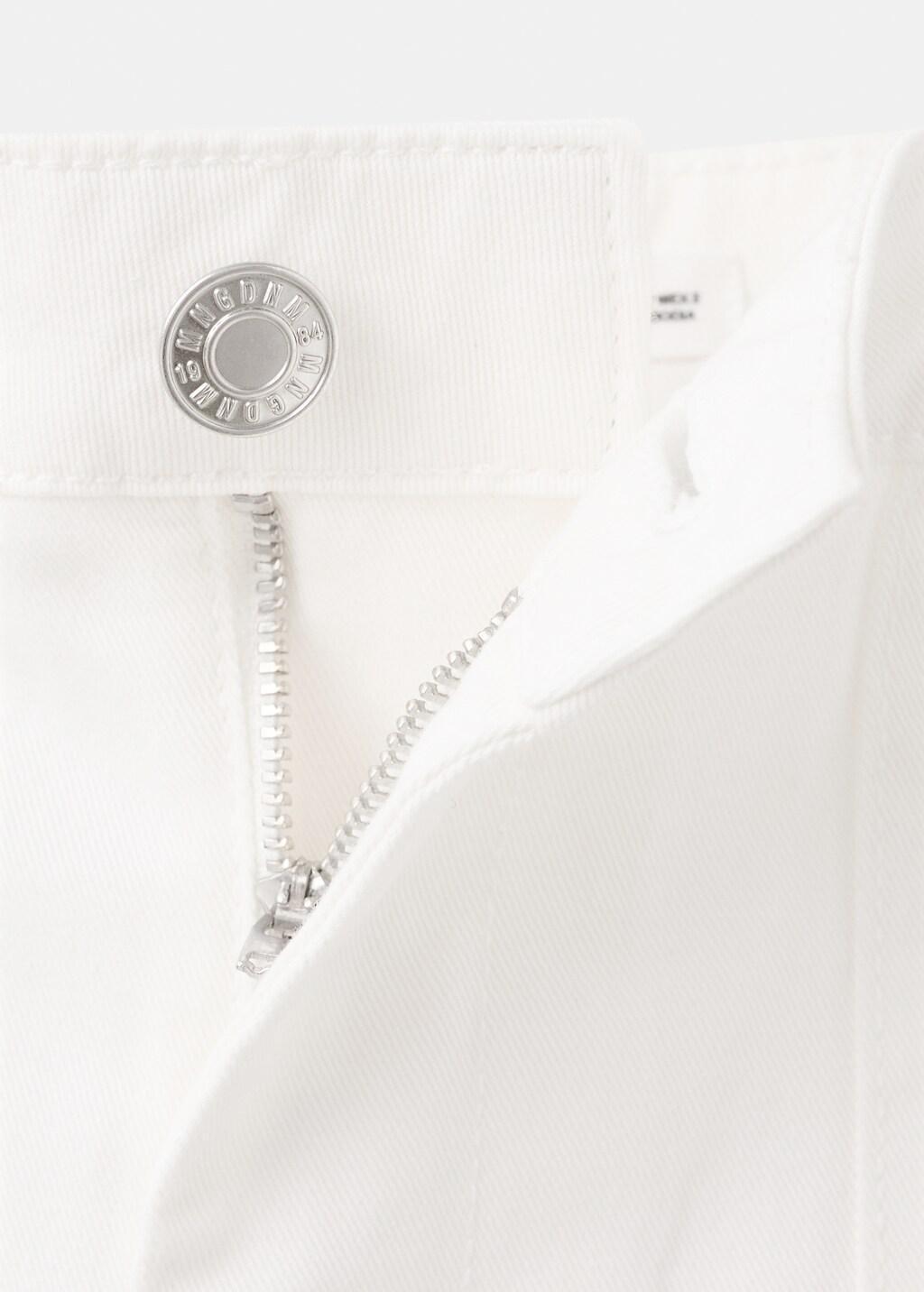 White Pocket Cargo Jeans, White, large image number 1