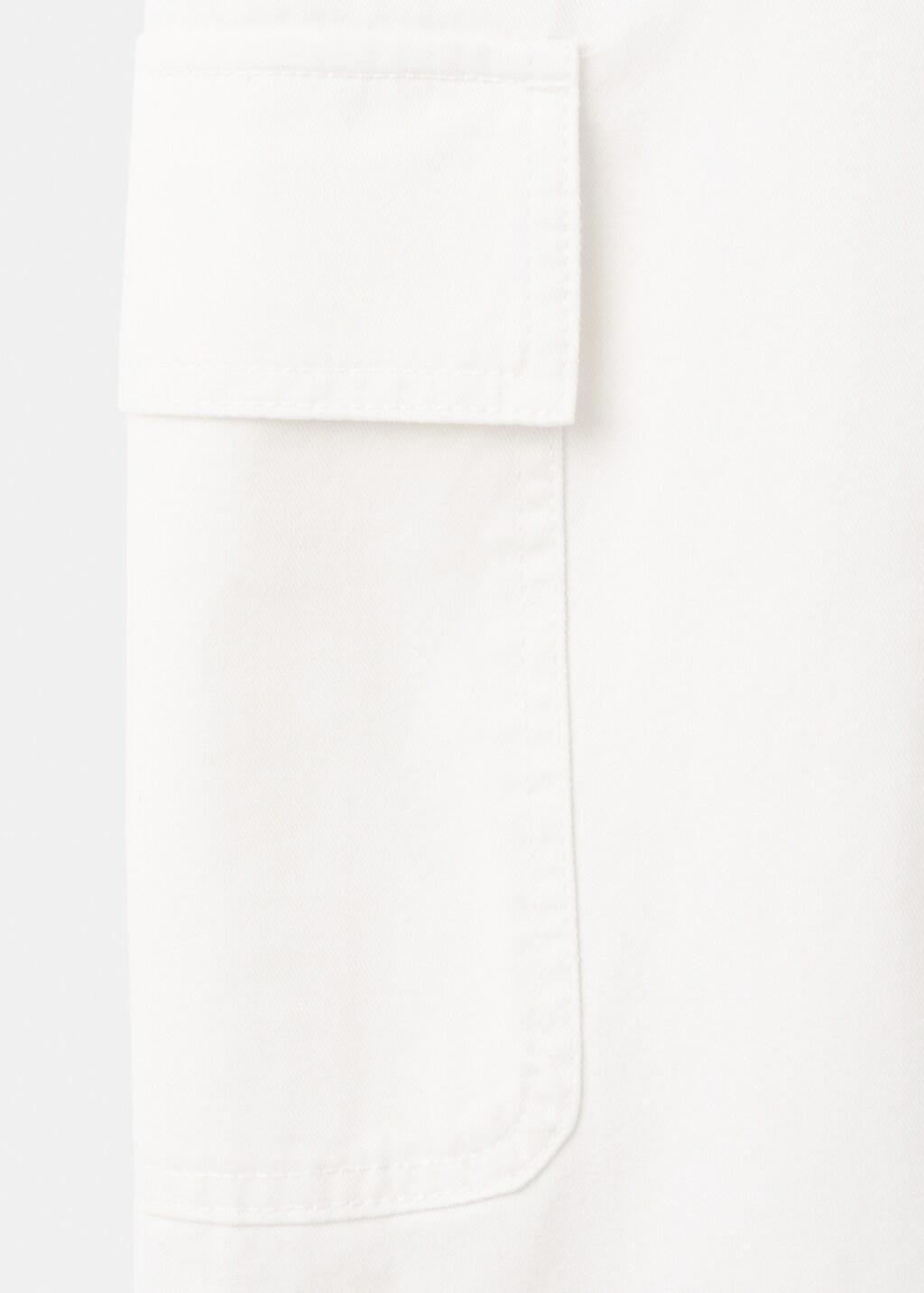 White Pocket Cargo Jeans, White, large image number 4