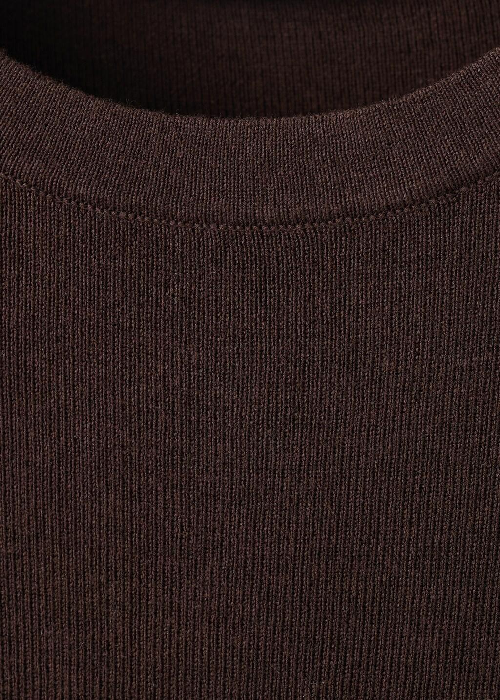 Brown Short-Sleeve Cotton T-Shirt, Brown, large image number 5