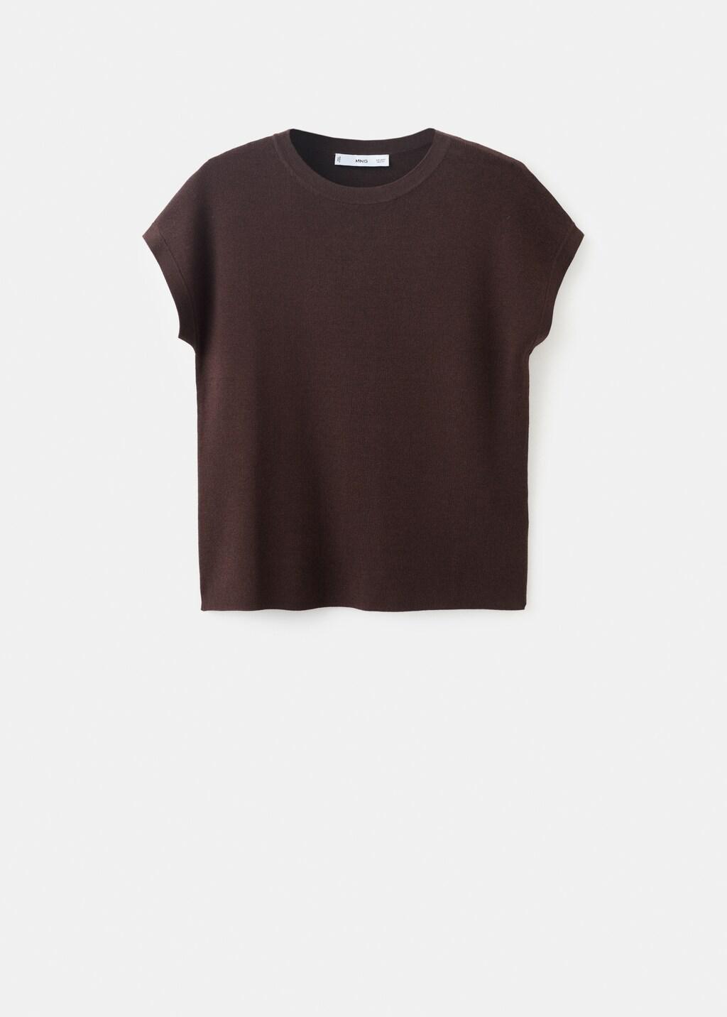 Brown Short-Sleeve Cotton T-Shirt, Brown, large image number 7
