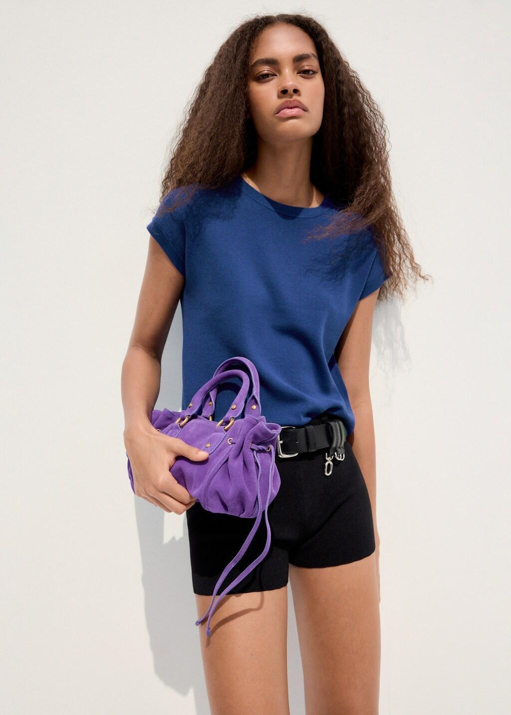 Blue Short-Sleeve Cotton T-Shirt, Bright Blue, large image number 3