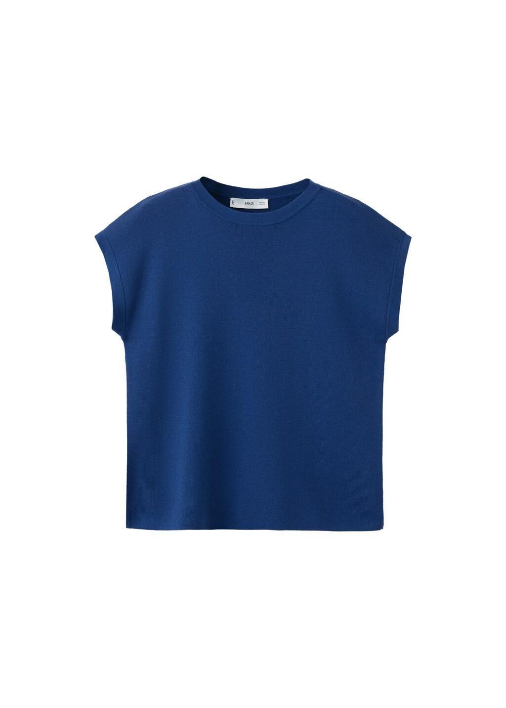 Blue Short-Sleeve Cotton T-Shirt, Bright Blue, large image number 6