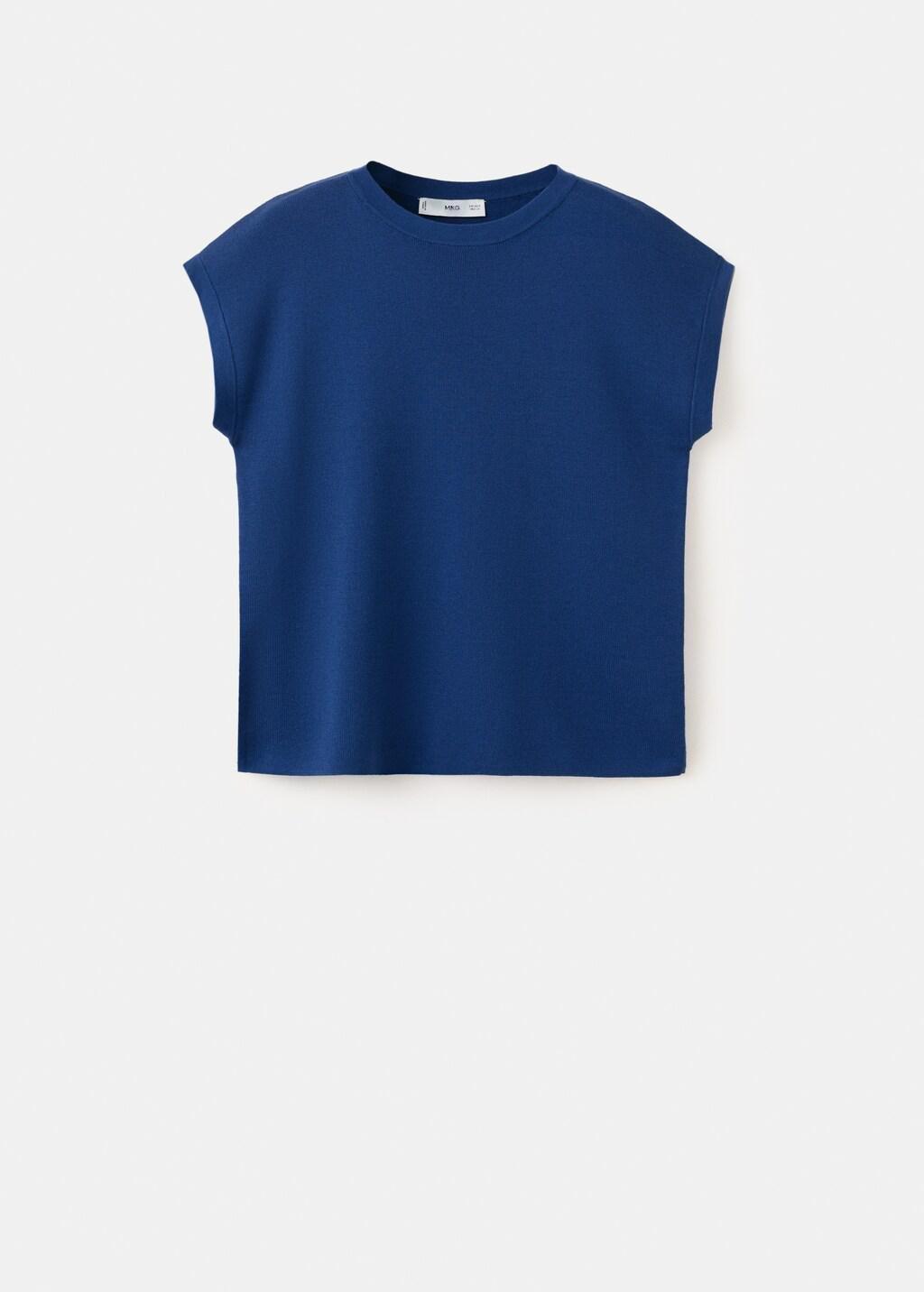 Blue Short-Sleeve Cotton T-Shirt, Bright Blue, large image number 7