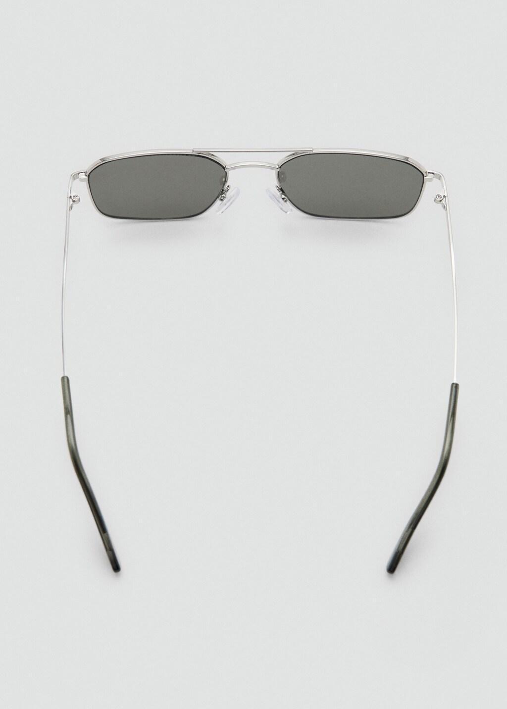 SILVER Metallic frame sunglasses, Silver, medium