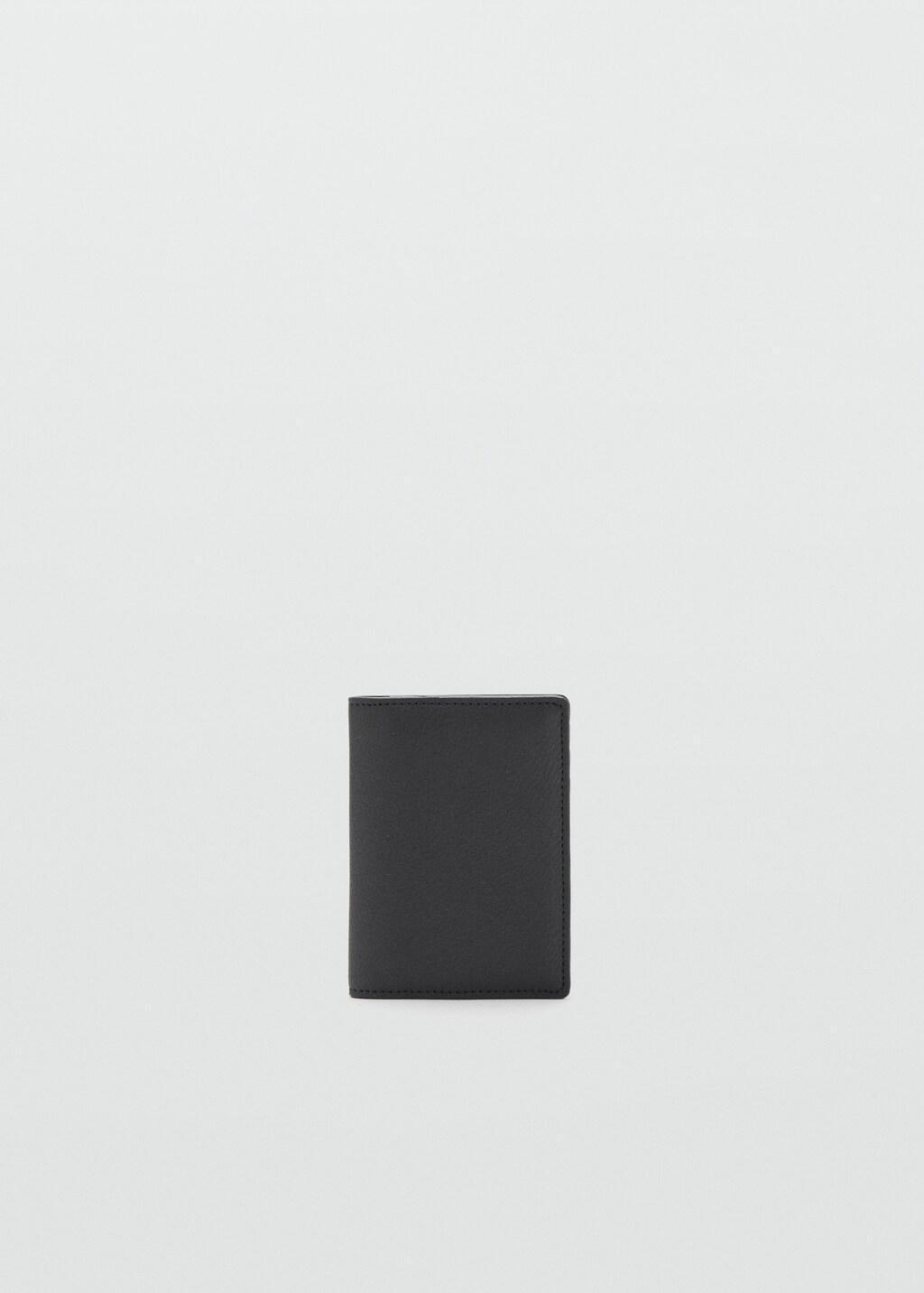 Black Wallet With Embossed Effect, Black, large image number 3