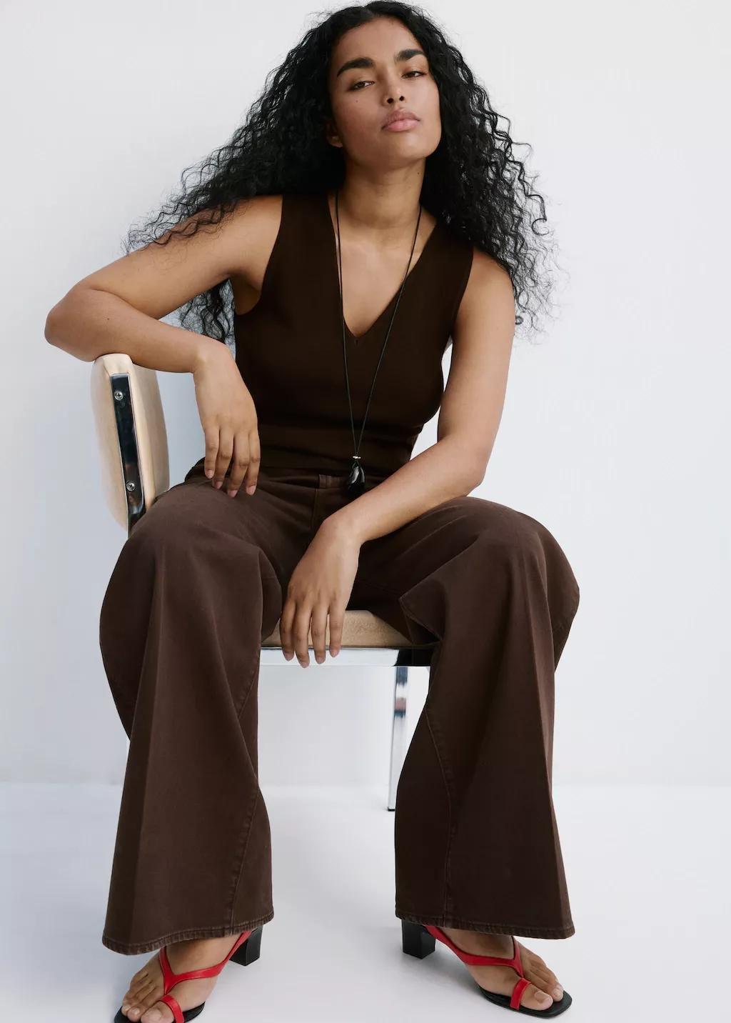 DARK BROWN Fine-knit top, Dark Brown, large image number 6