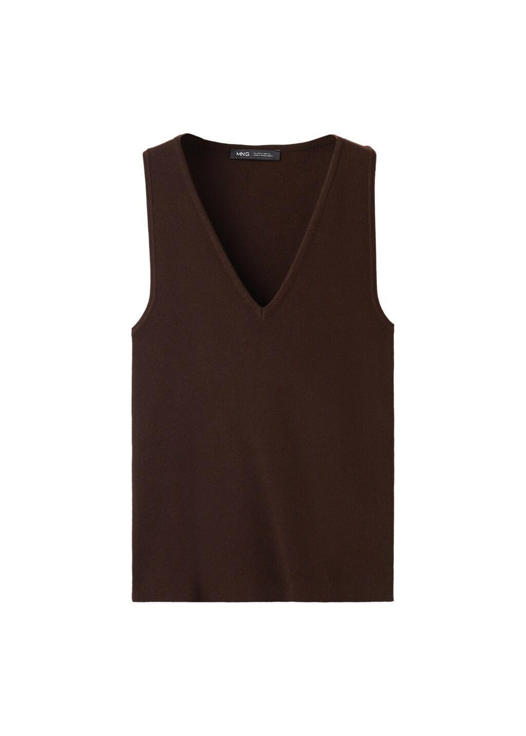 DARK BROWN Fine-knit top, Dark Brown, large image number 7