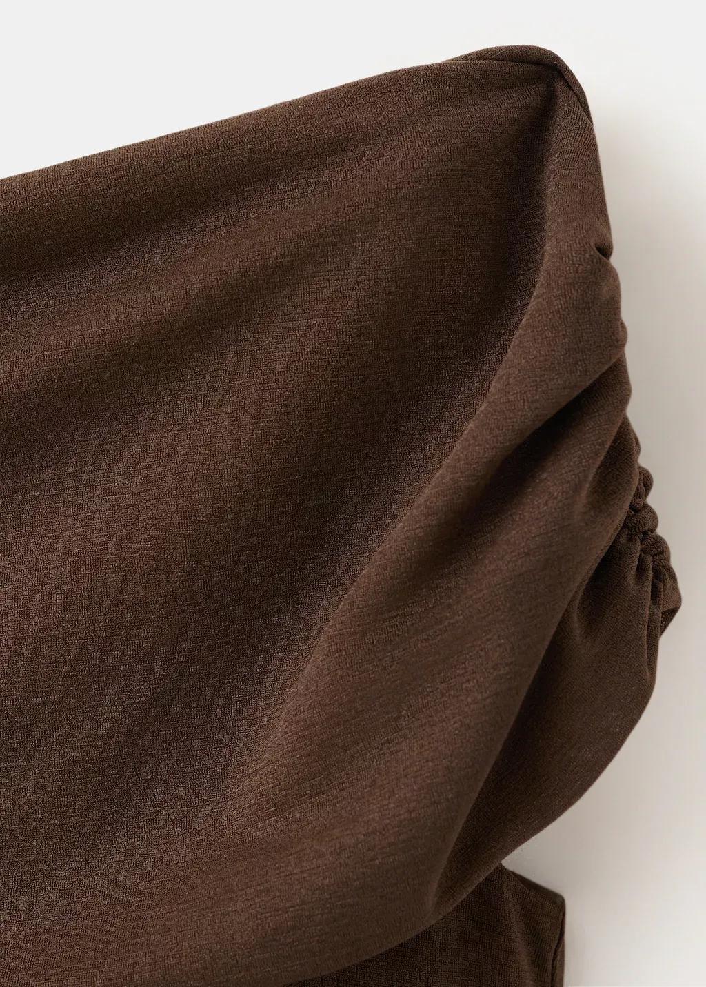 Brown Off-Shoulder Top, Brown, large image number 1